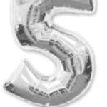 цифра 5 серебро